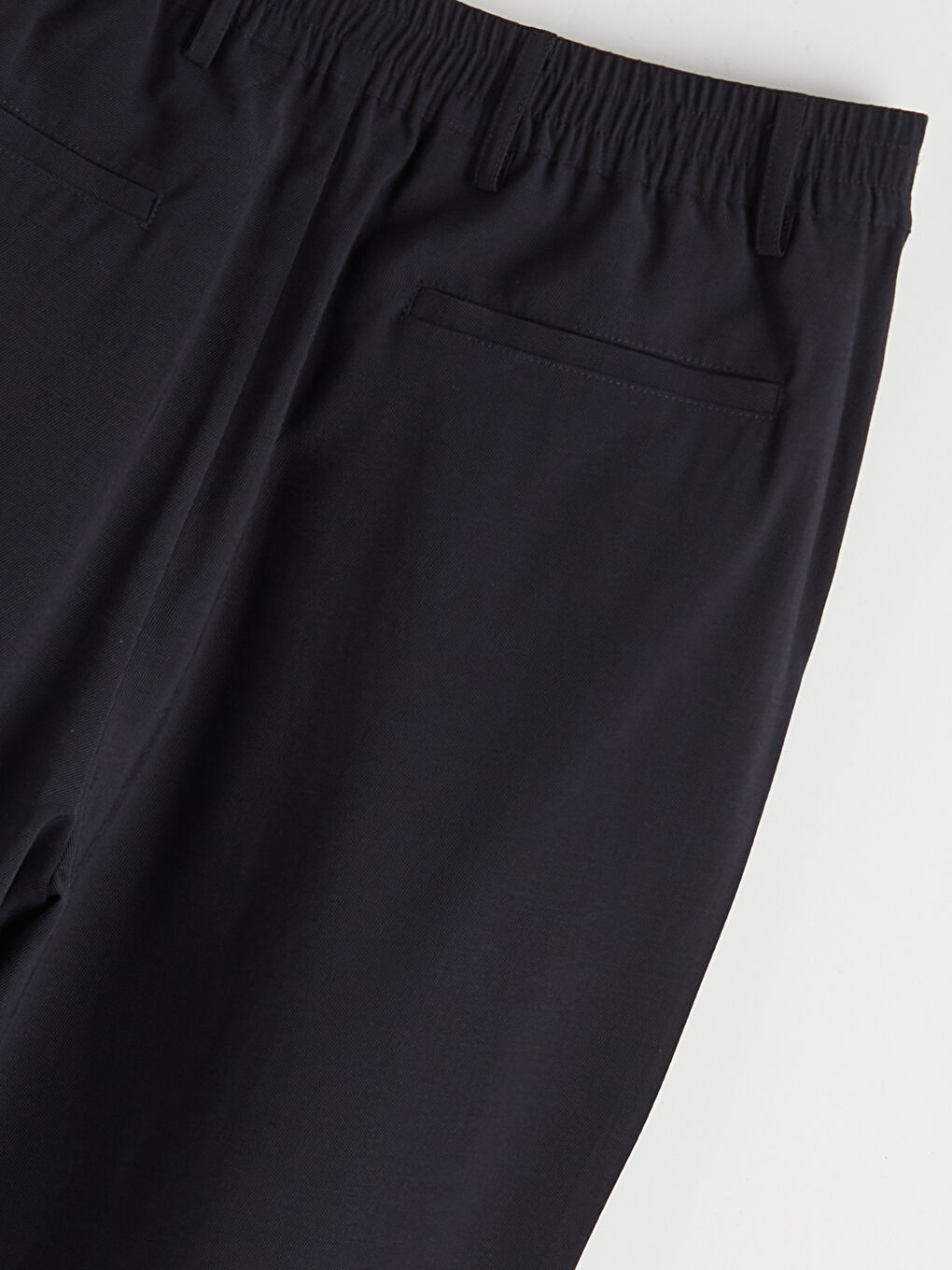 Lacivert Standart Kalıp Armürlü Erkek Pantolon-5