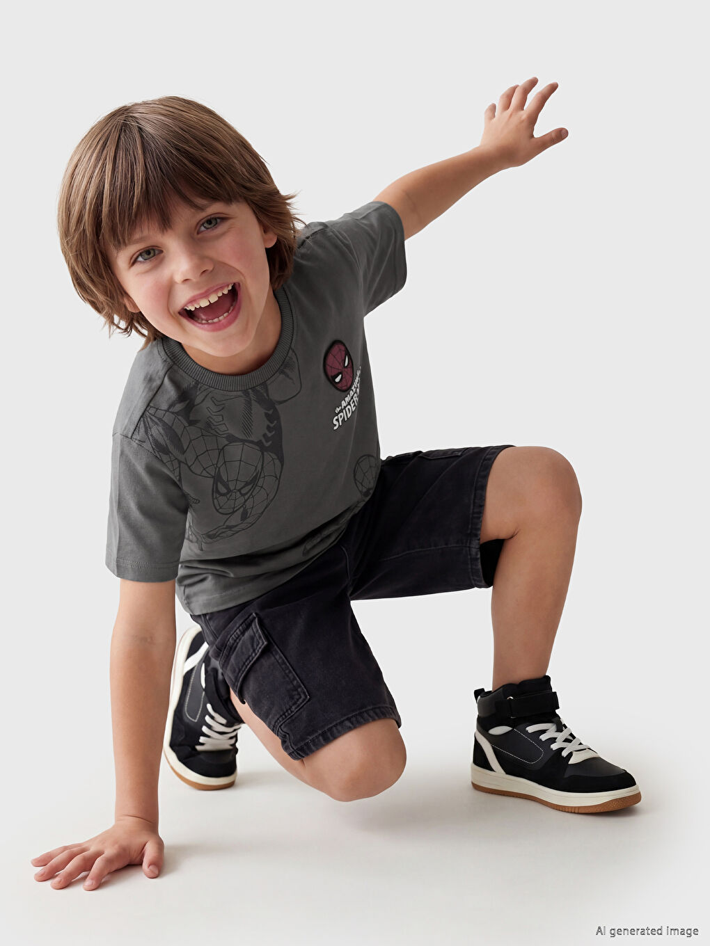 Spider-Man Embroidered Boys' T-Shirt-1