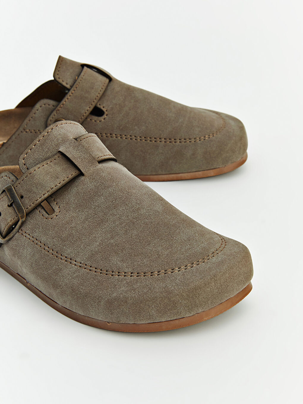 Antrasit Süet Görünümlü Kadın Ev Terliği-1