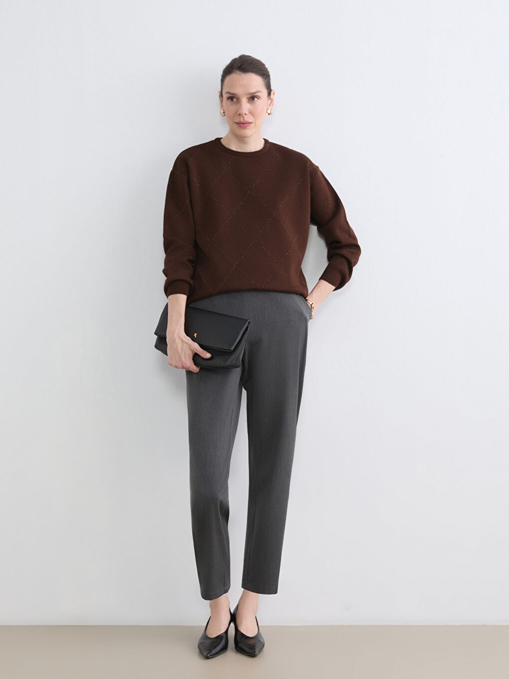 Γυναίκα ΚΑΦΕ Πουλόβερ-1