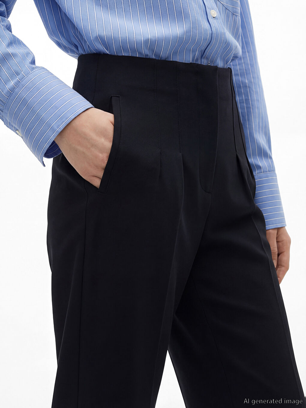 Pantalons de costume NOIR Femme-2