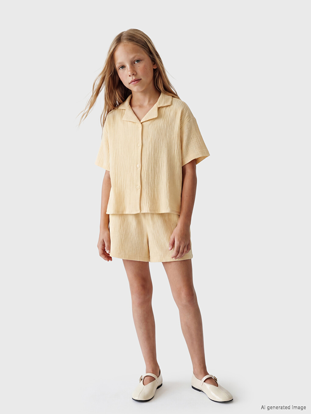 Girls' Muslin Shorted Set-1