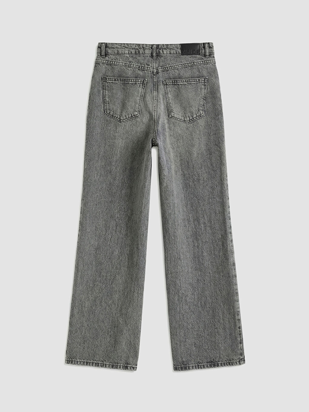 Gri Wideleg Kadın Jean Pantolon-1