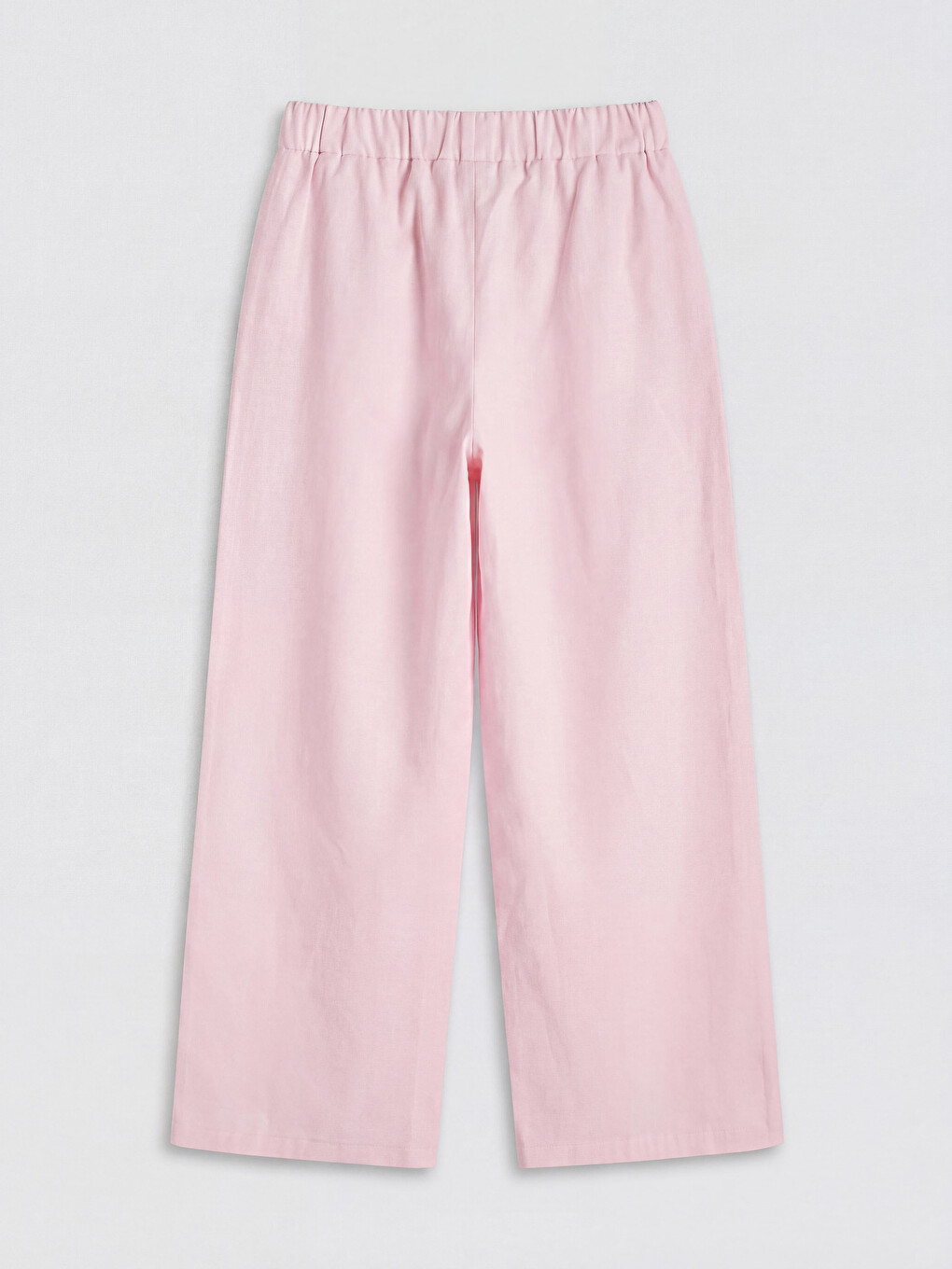 Pembe Beli Lastikli Kız Çocuk Pantolon-1