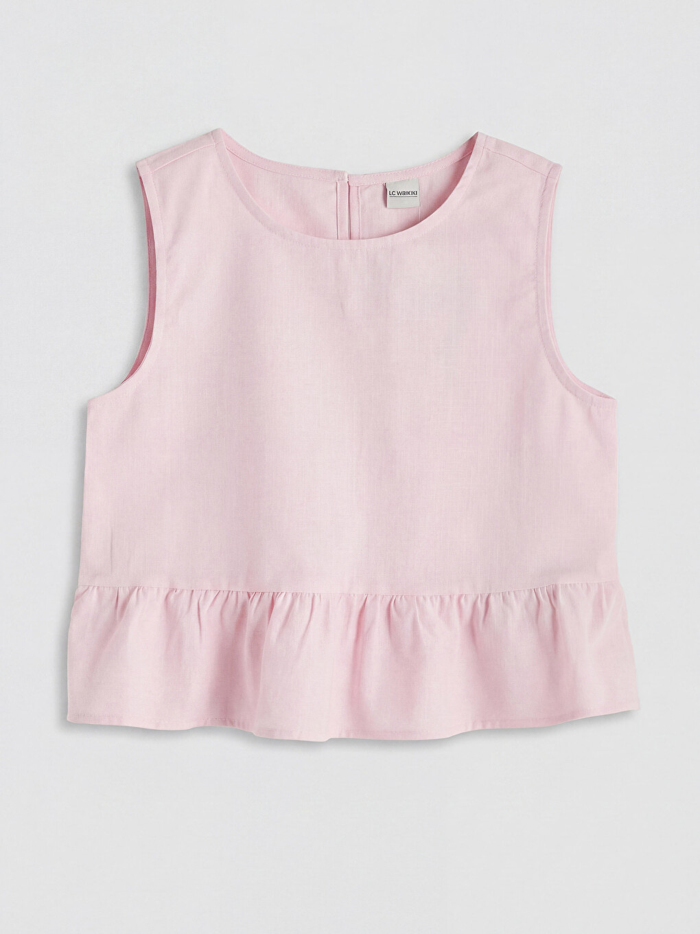 Pembe Fırfırlı Kız Çocuk Bluz