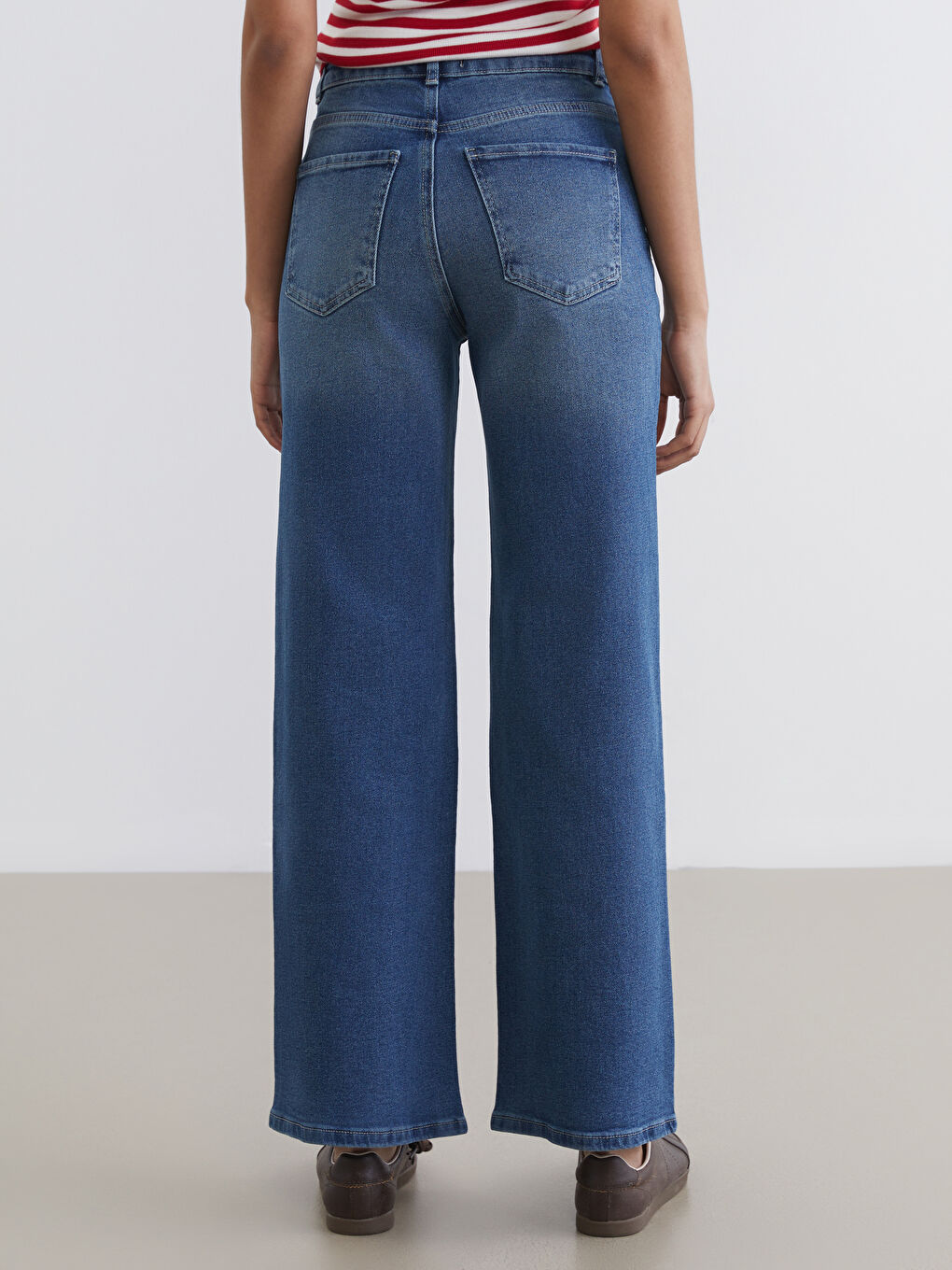 Mavi Wideleg Kadın Jean Pantolon-3