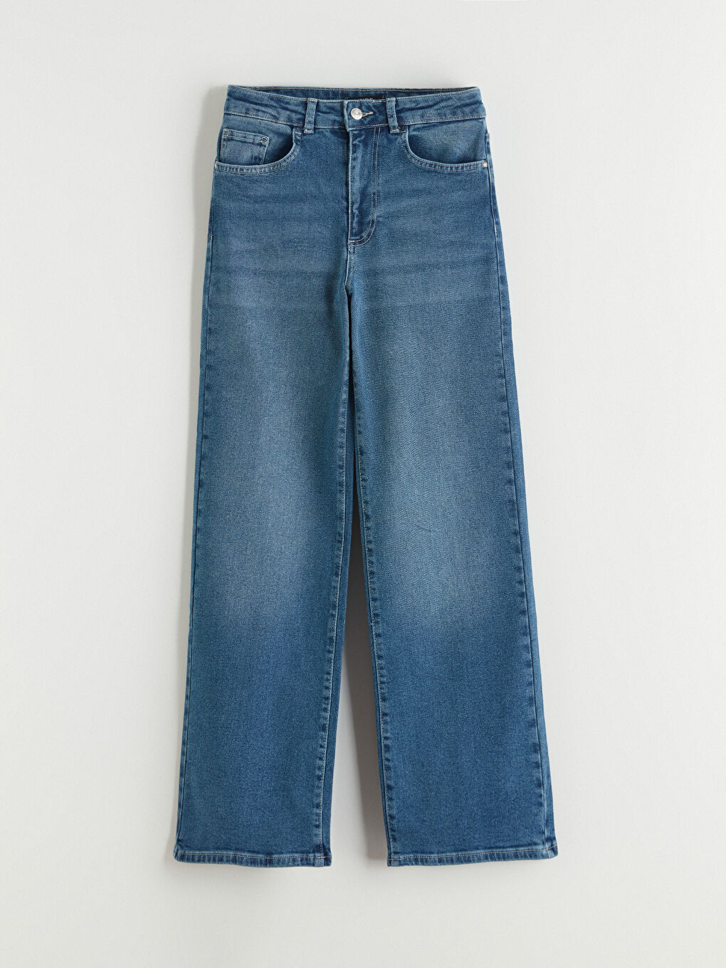 Mavi Wideleg Kadın Jean Pantolon-4