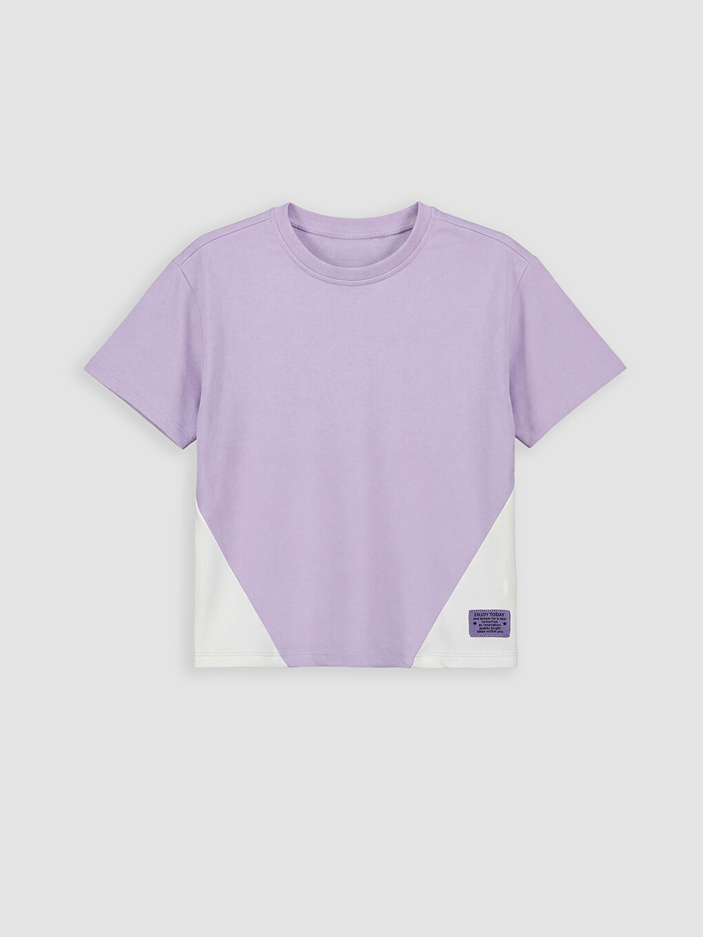 Lila Kız Çocuk Soft Touch Şortlu Takım-1