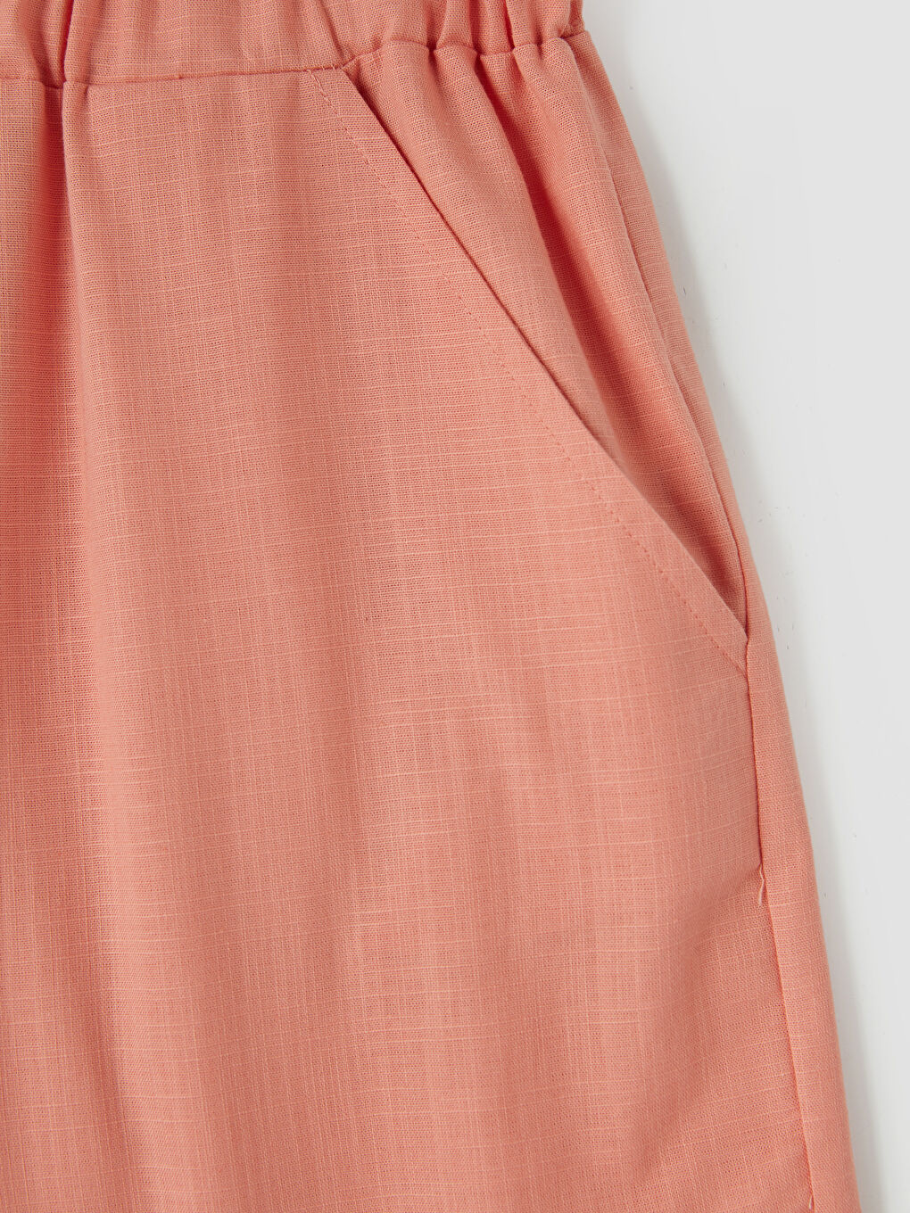 Mercan Kısa Kollu Kız Çocuk Gömlek ve Pantolon-6