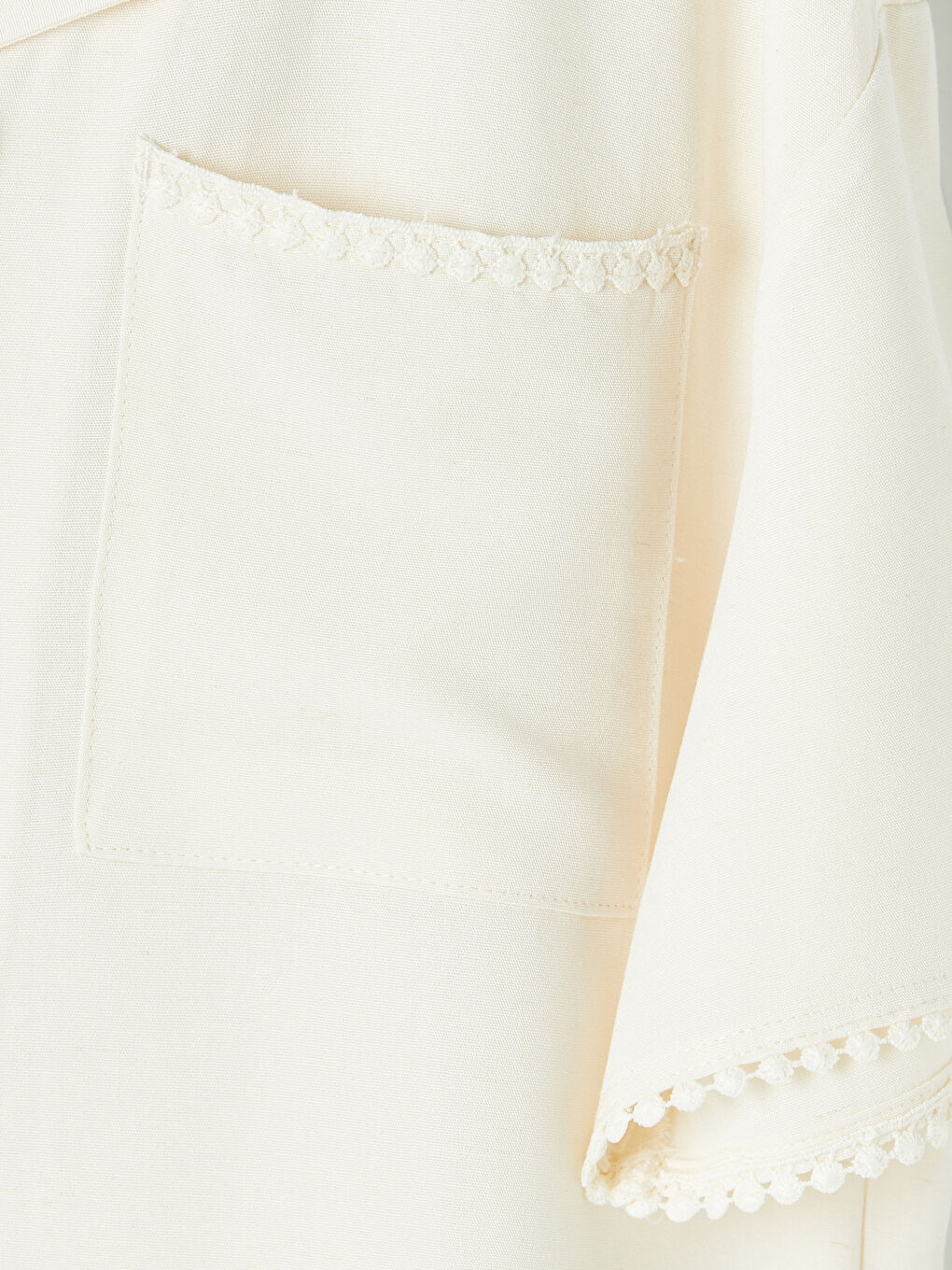 Pembe Kısa Kollu Kız Çocuk Gömlek ve Pantolon-5