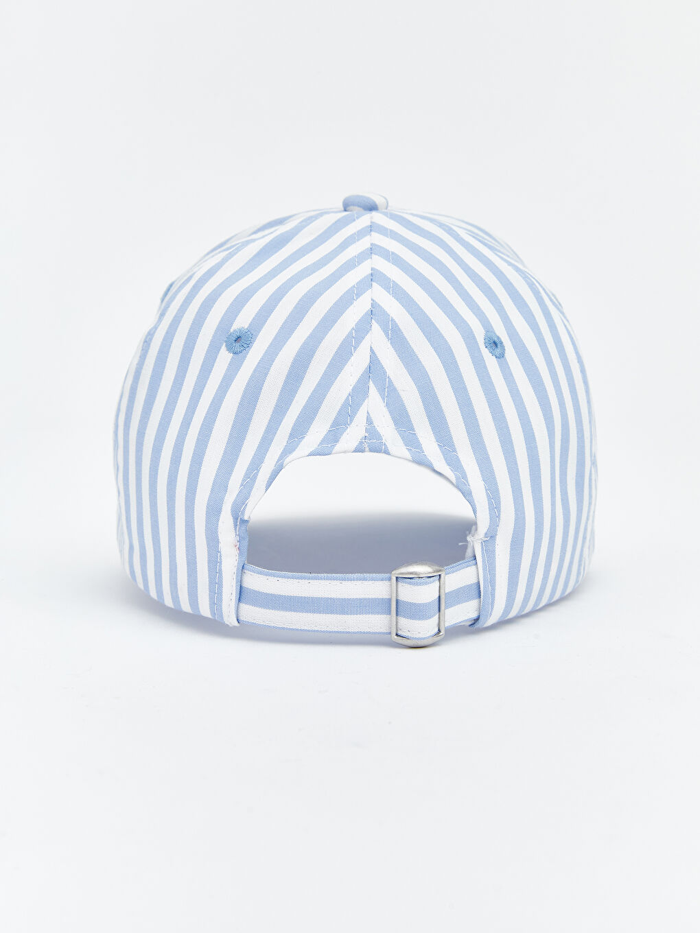 Mavi Çizgili Kadın Kep Şapka-2