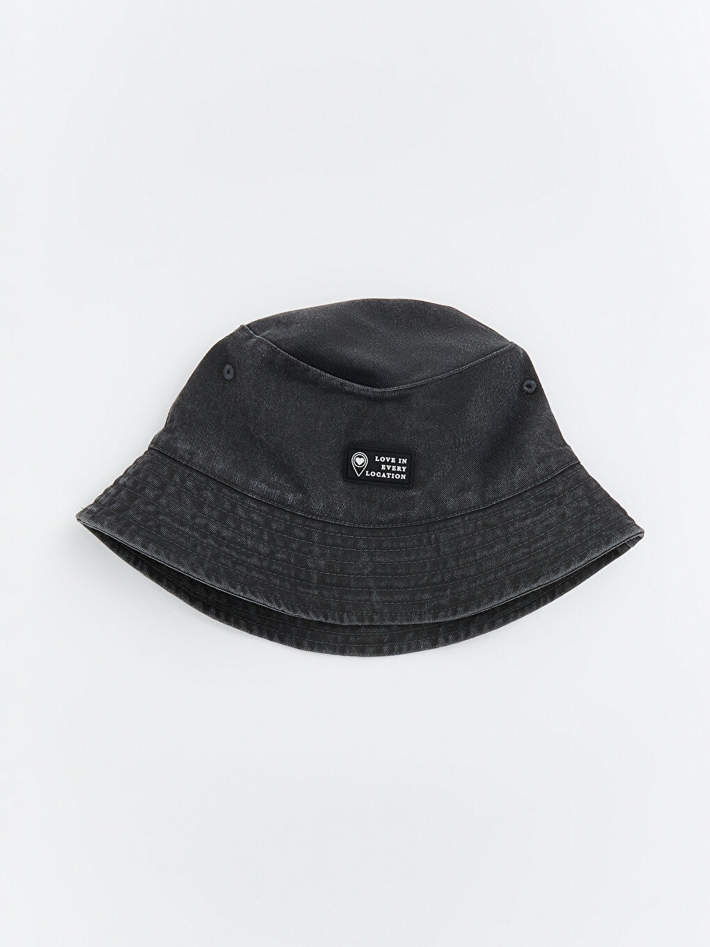 Antrasit Nakışlı Kadın Bucket Şapka-1