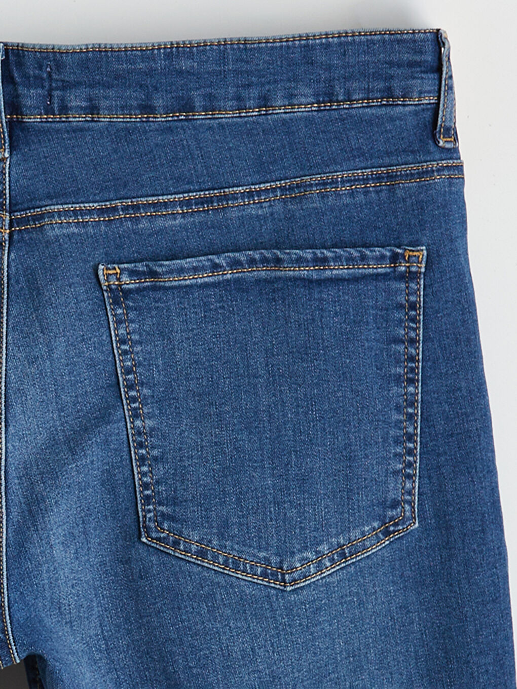 İndigo Slim Fit Erkek Jean Şort-5