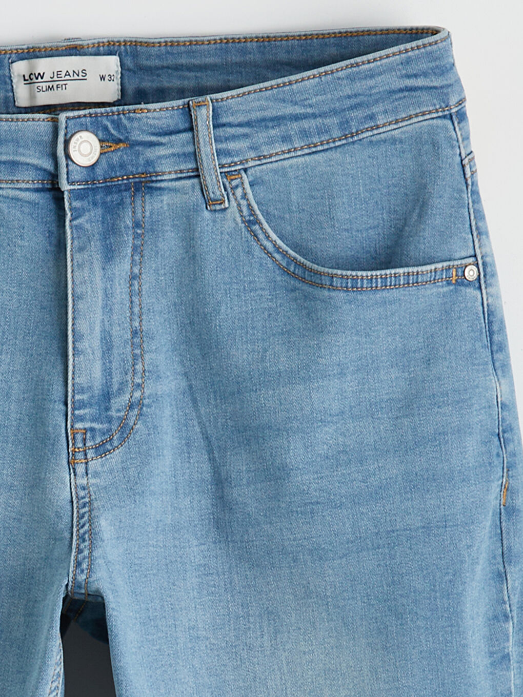 İndigo Slim Fit Erkek Jean Şort-6