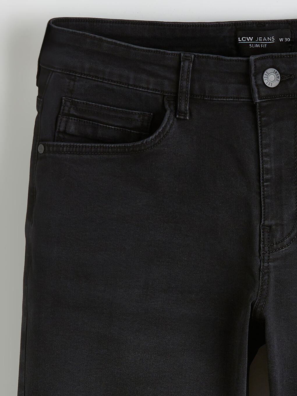 Siyah Slim Fit Erkek Jean Şort-6