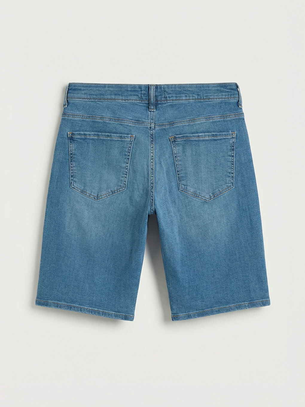 İndigo Regular Fit Erkek Jean Şort-5