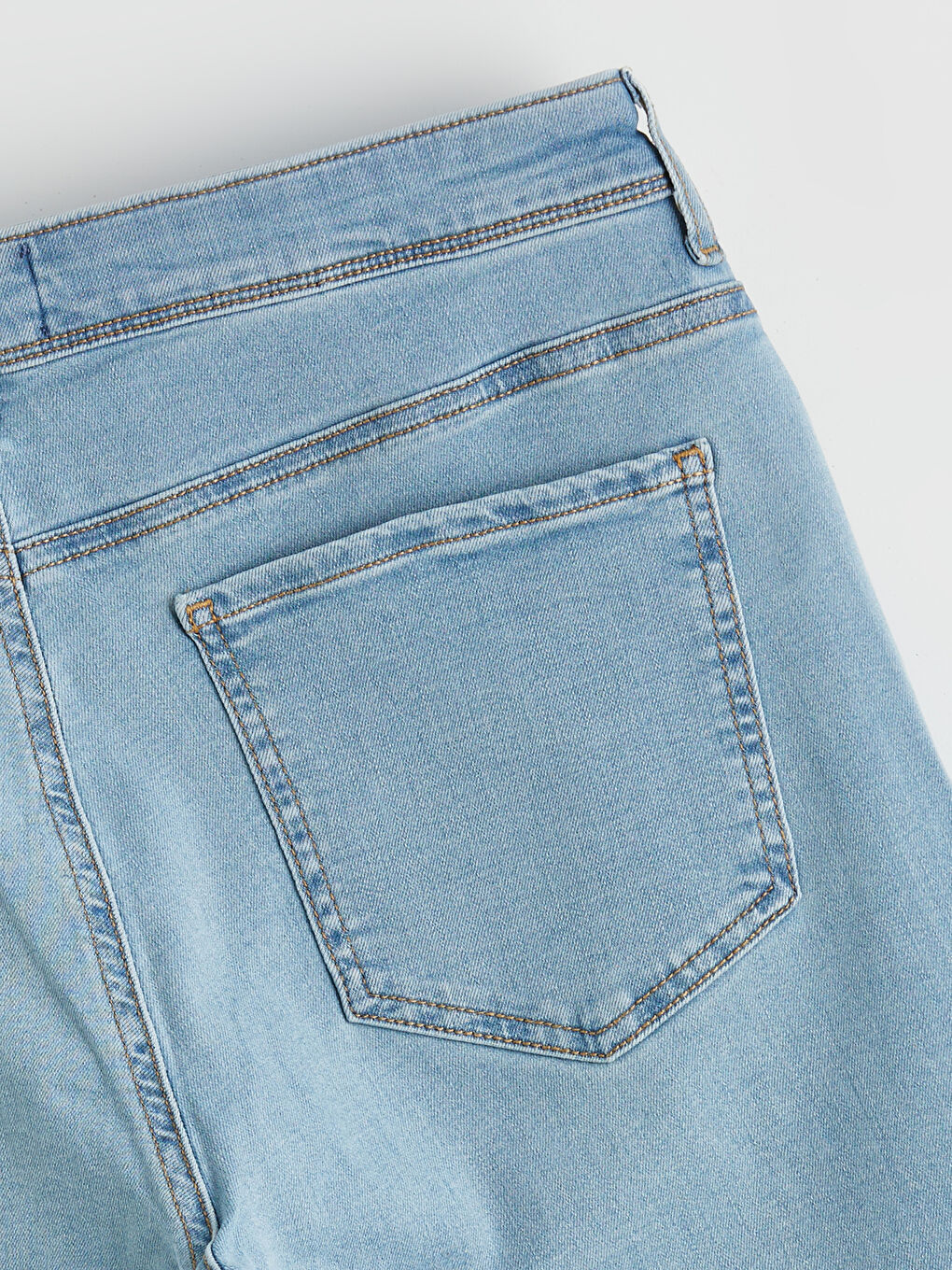 İndigo Standart Kalıp Erkek Jean Şort-5