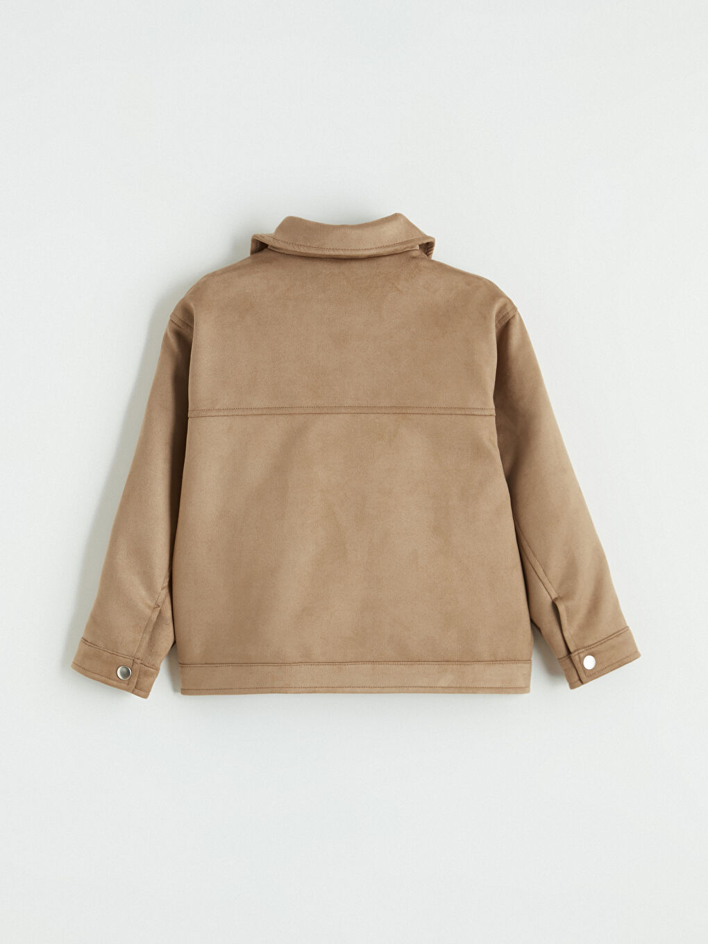 Kahverengi Erkek Çocuk Süet Görünümlü Ceket-3