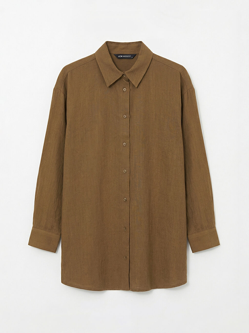 Haki Müslin Kadın Gömlek Tunik	