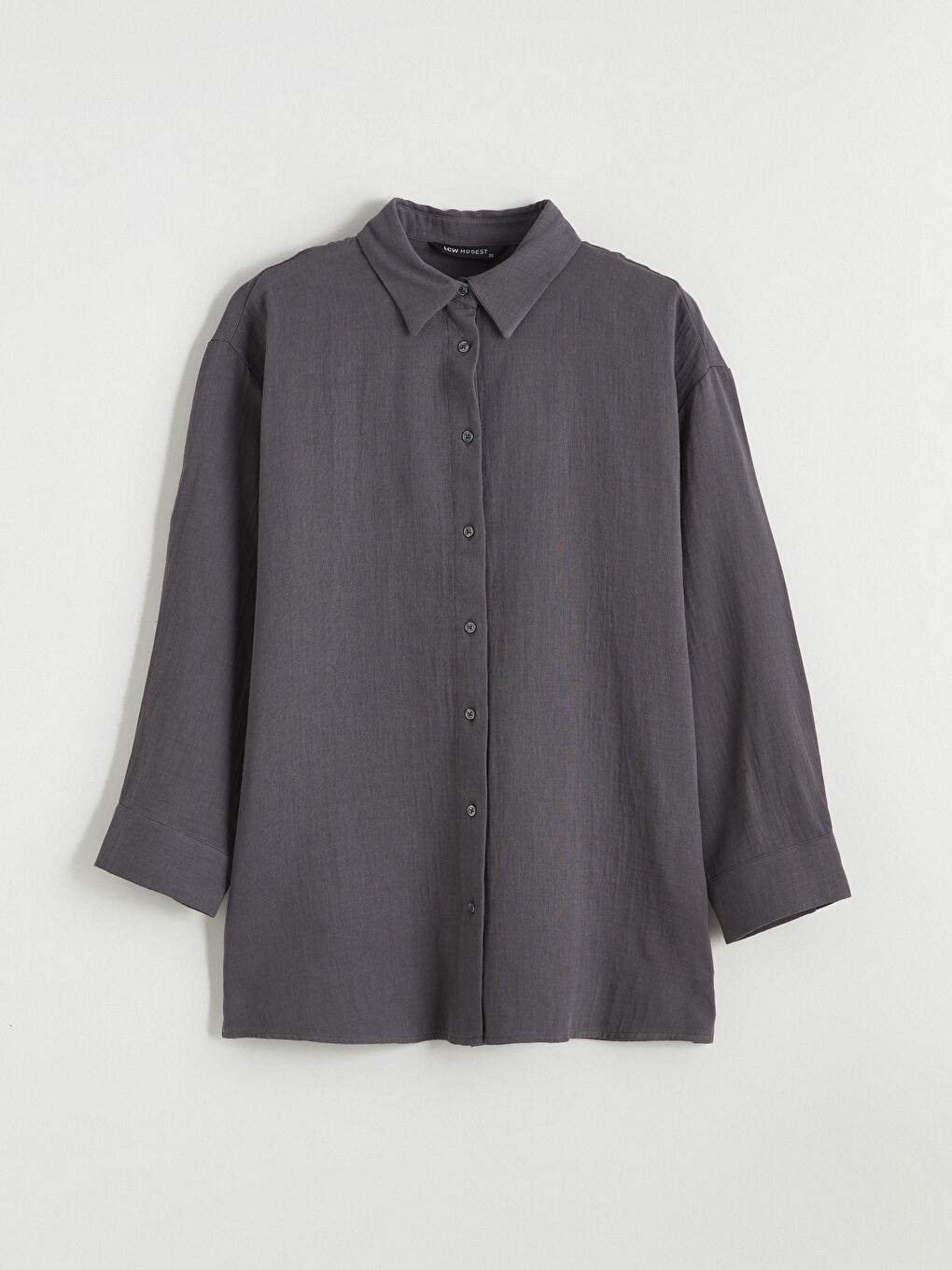 Antrasit Müslin Kadın Gömlek Tunik	-4