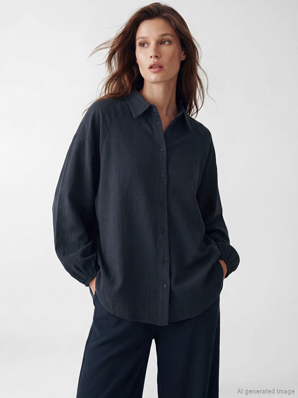 Текстурная оверсайз муслиновая женская рубашка-туника