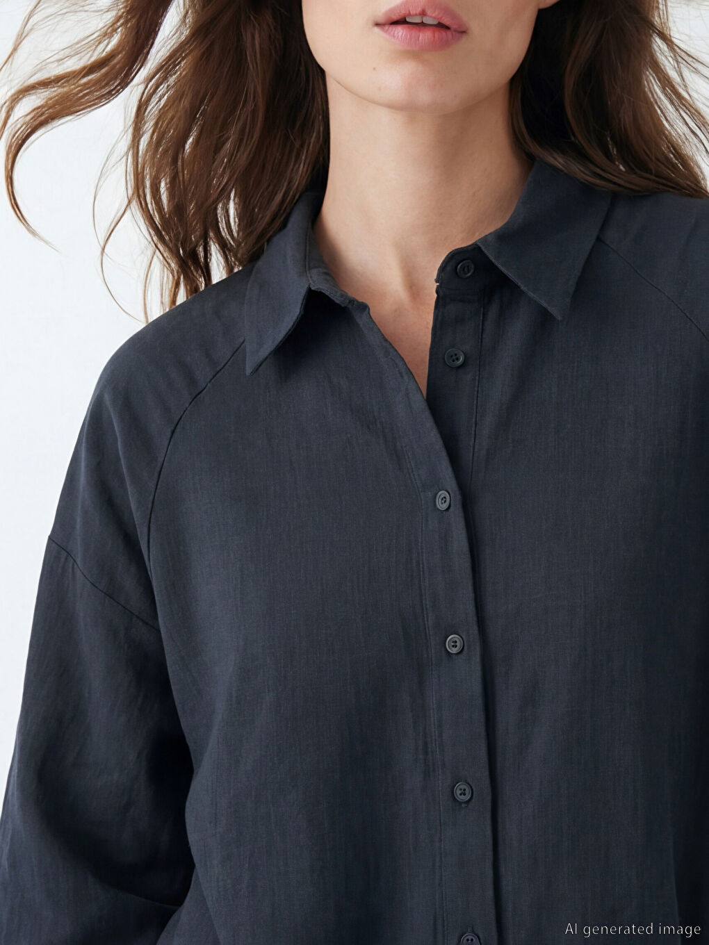 Текстурная оверсайз муслиновая женская рубашка-туника-2