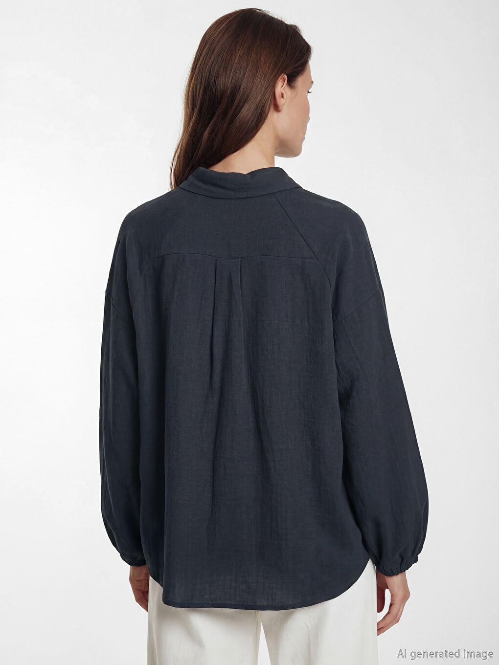 Текстурная оверсайз муслиновая женская рубашка-туника-3