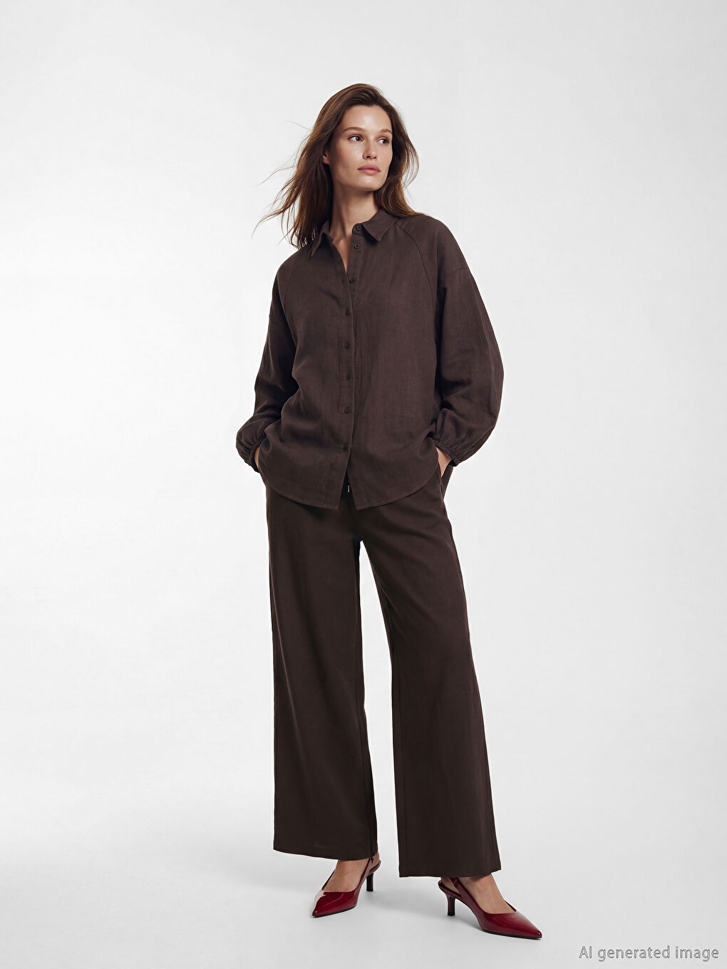 Текстурная оверсайз муслиновая женская рубашка-туника-2