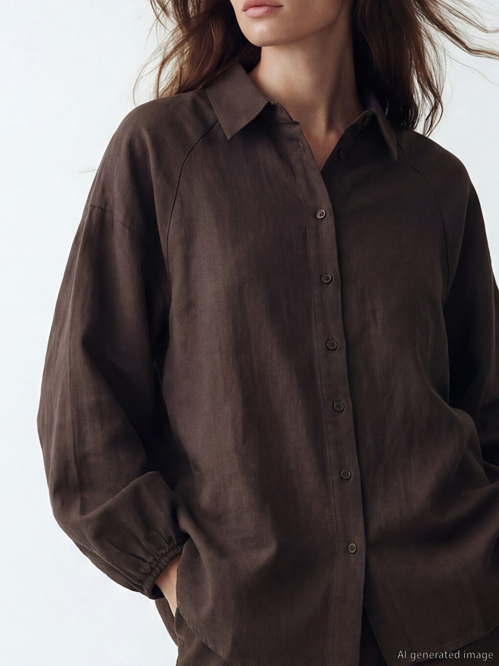 Текстурная оверсайз муслиновая женская рубашка-туника-4