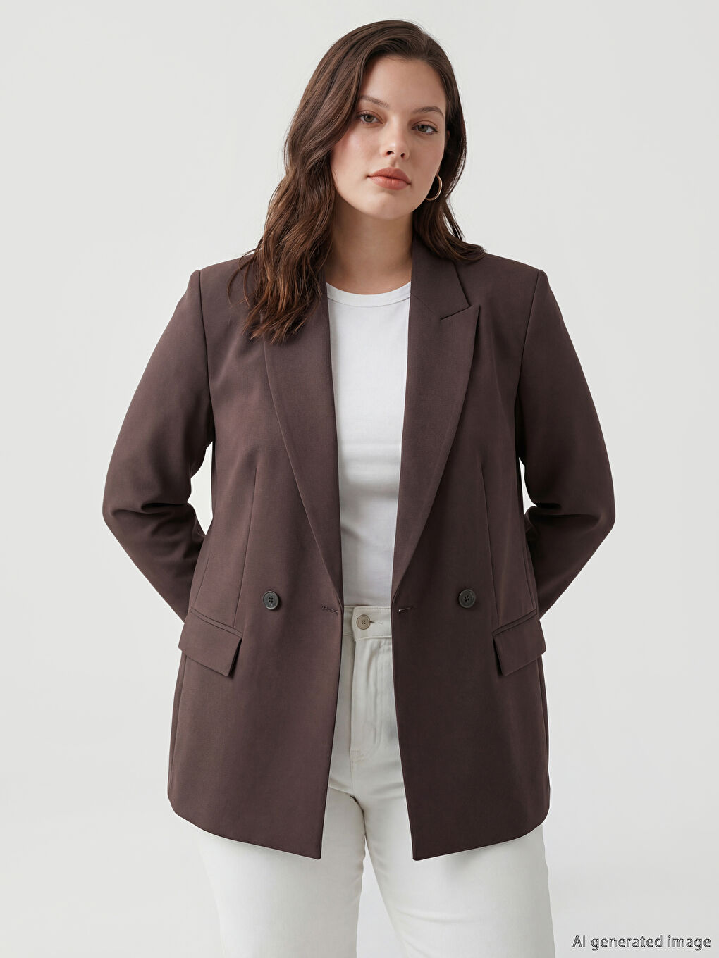 Blazer دوبل بريستد نساء-1