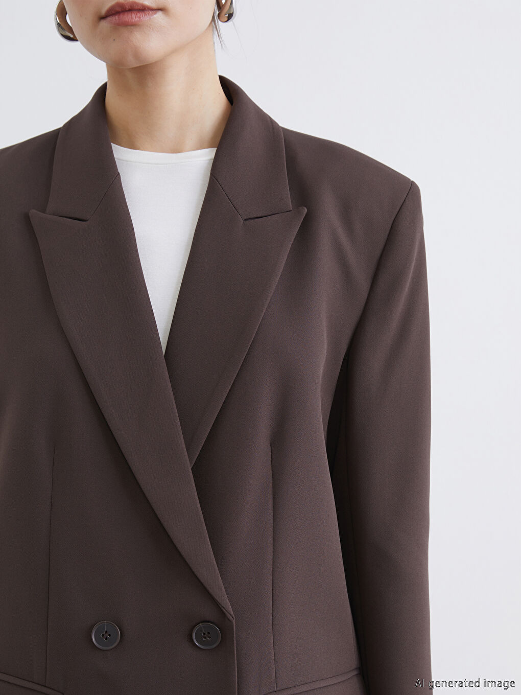 Blazer دوبل بريستد نساء-3