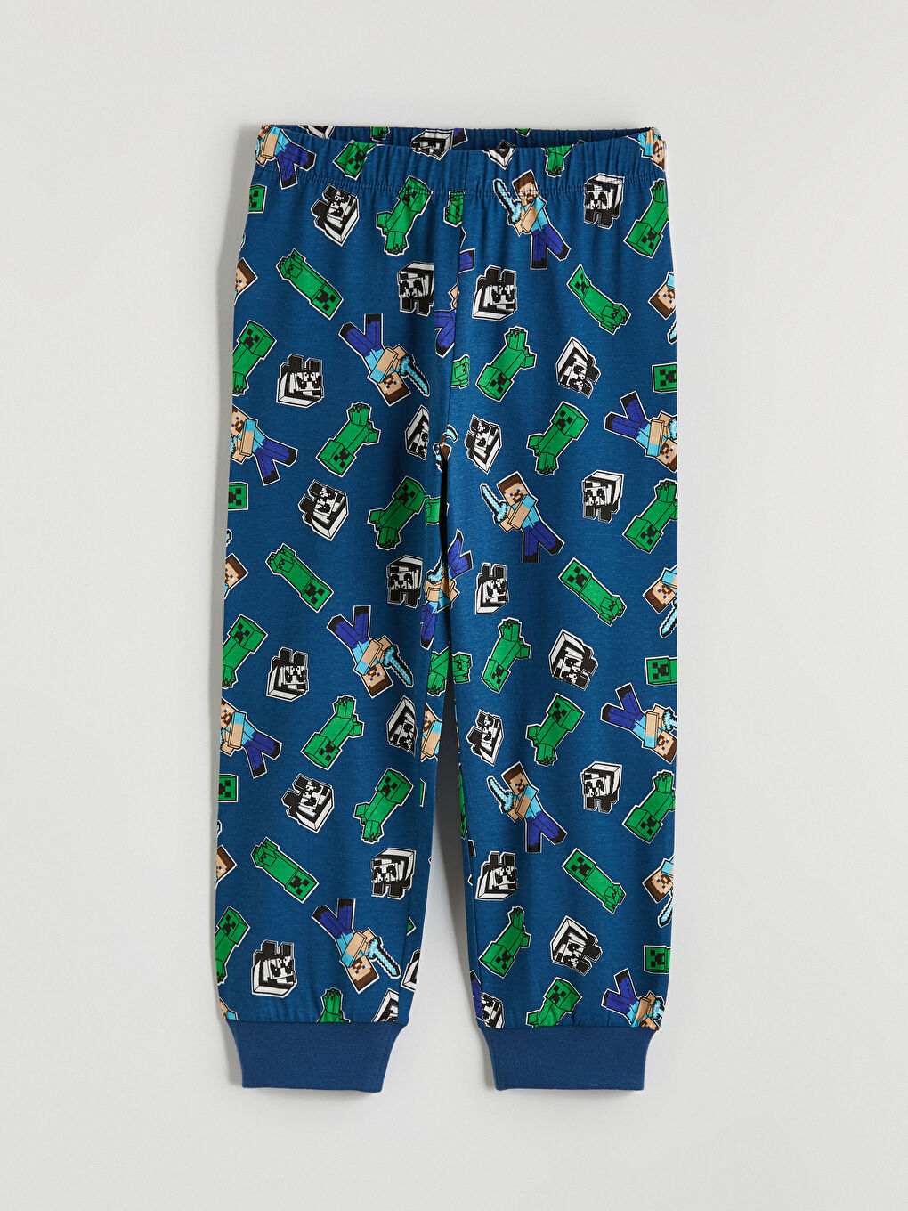 Crew Neck Minecraft Printed Boys' Pyjamas Set-4