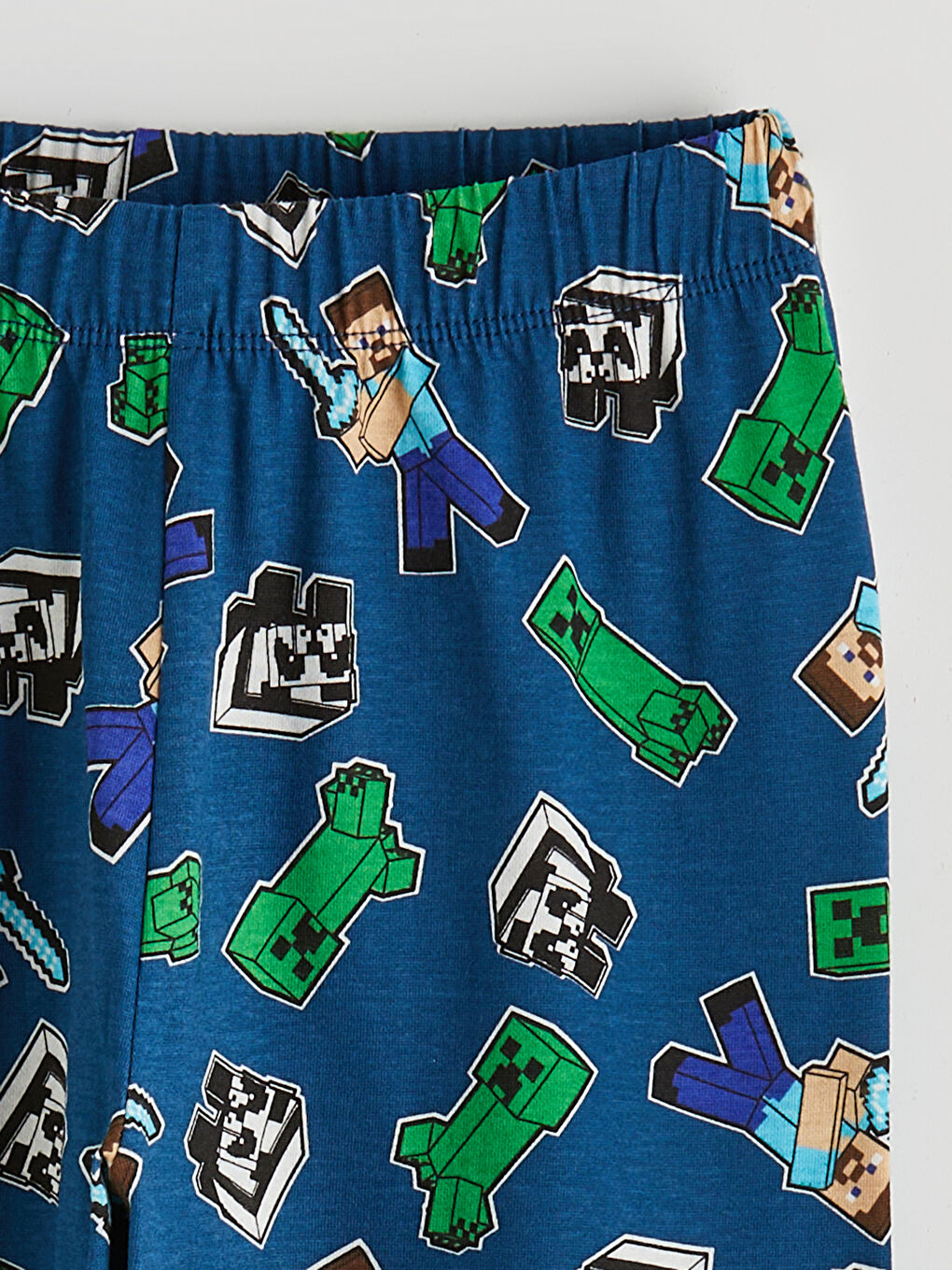 Crew Neck Minecraft Printed Boys' Pyjamas Set-5