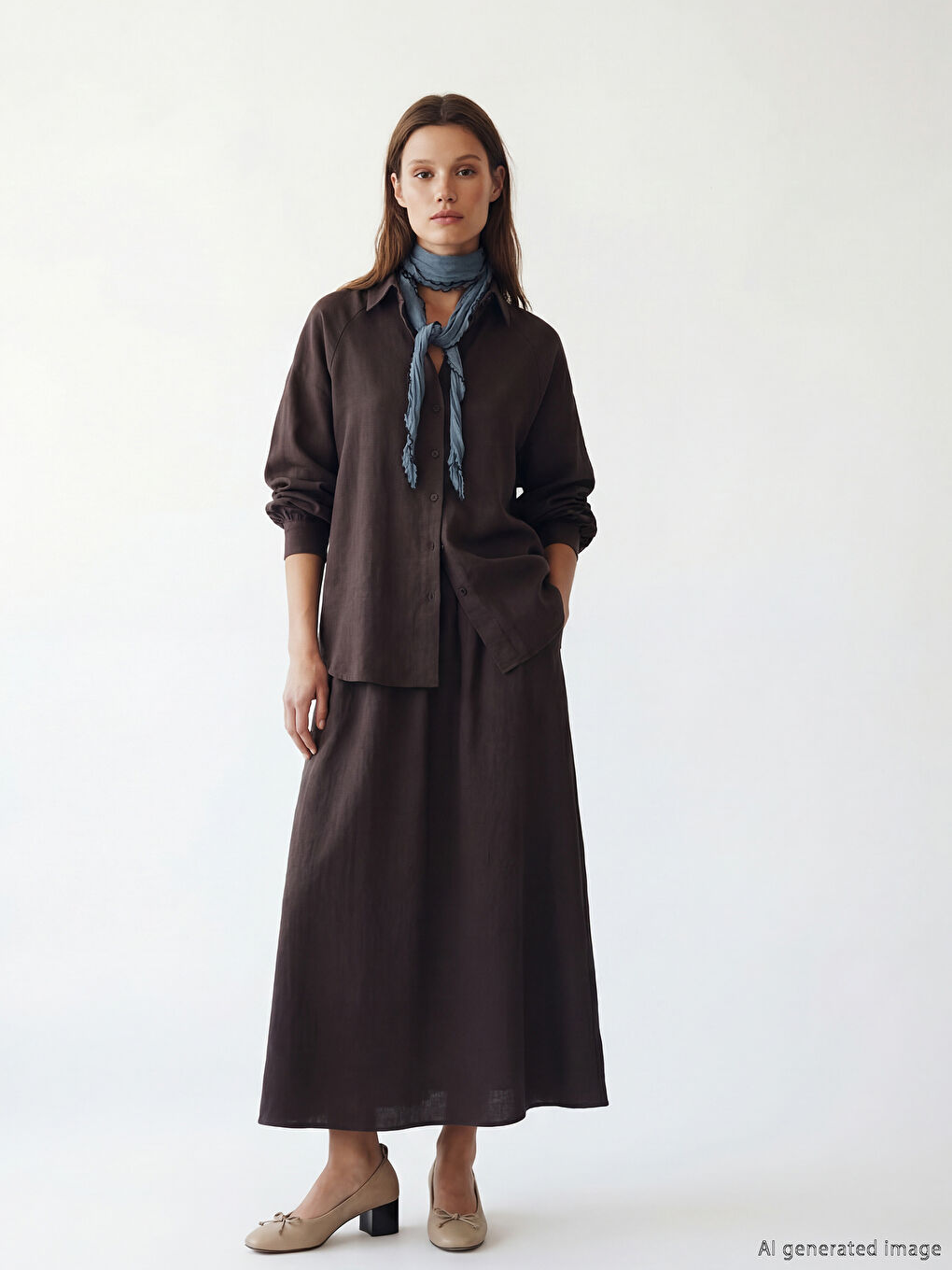 Beli Lastikli Dokulu Kloş Etek	