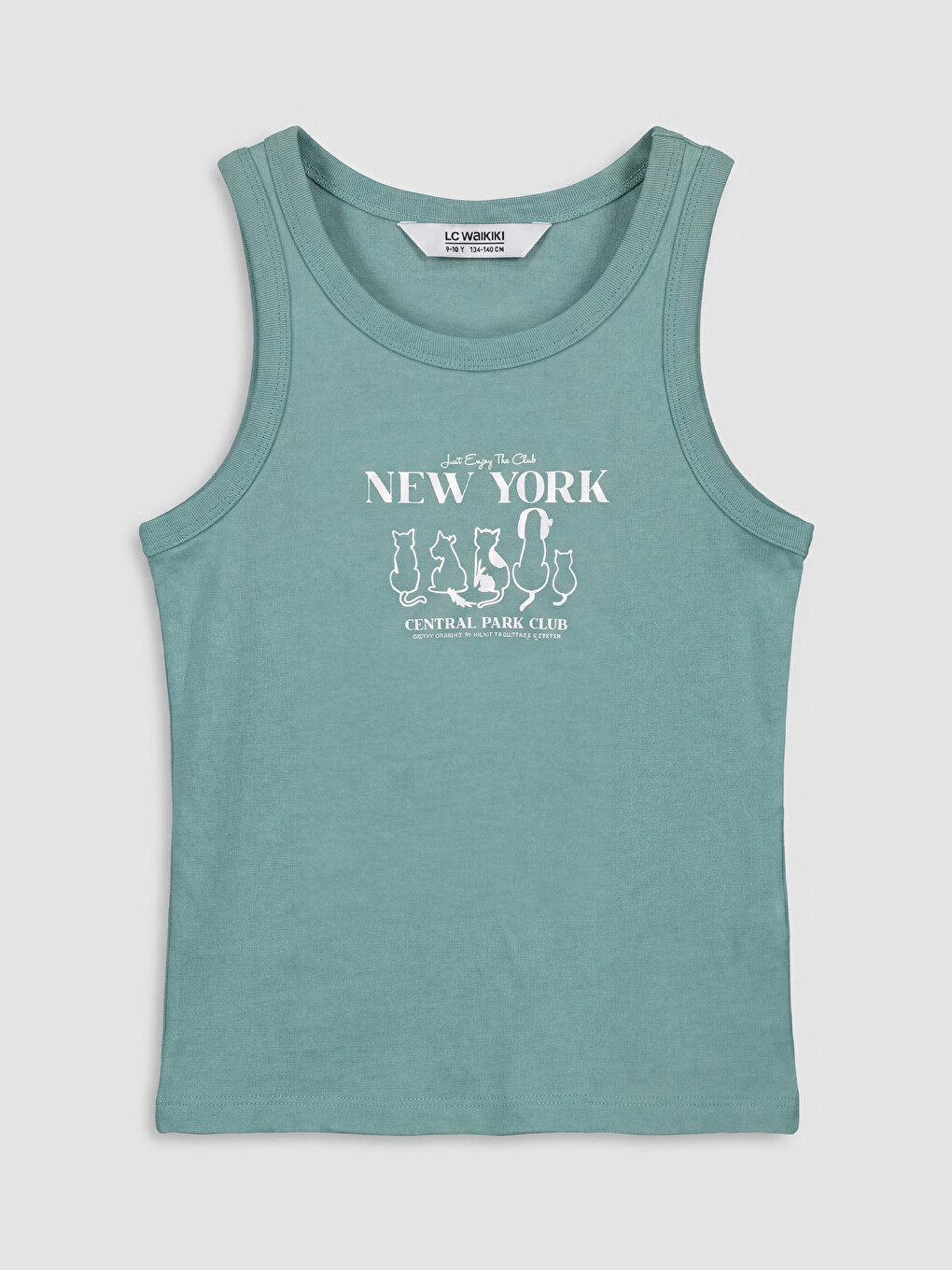 Crew Neck New York Printed Girls' Tank Top