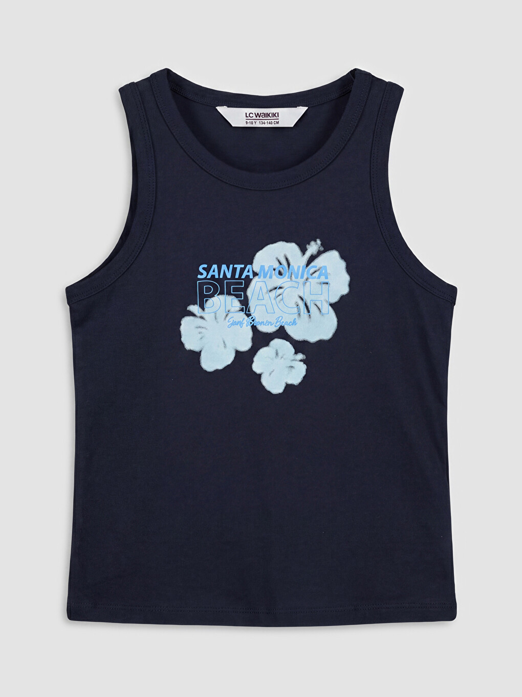 Crew Neck Santa Monica Printed Girls' Tank Top