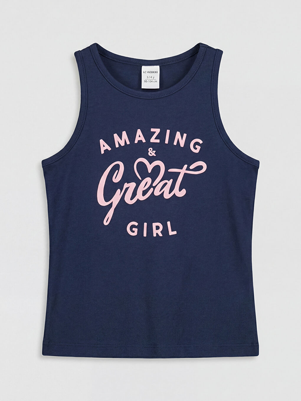 Mädchen-Tanktop mit Rundhalsausschnitt