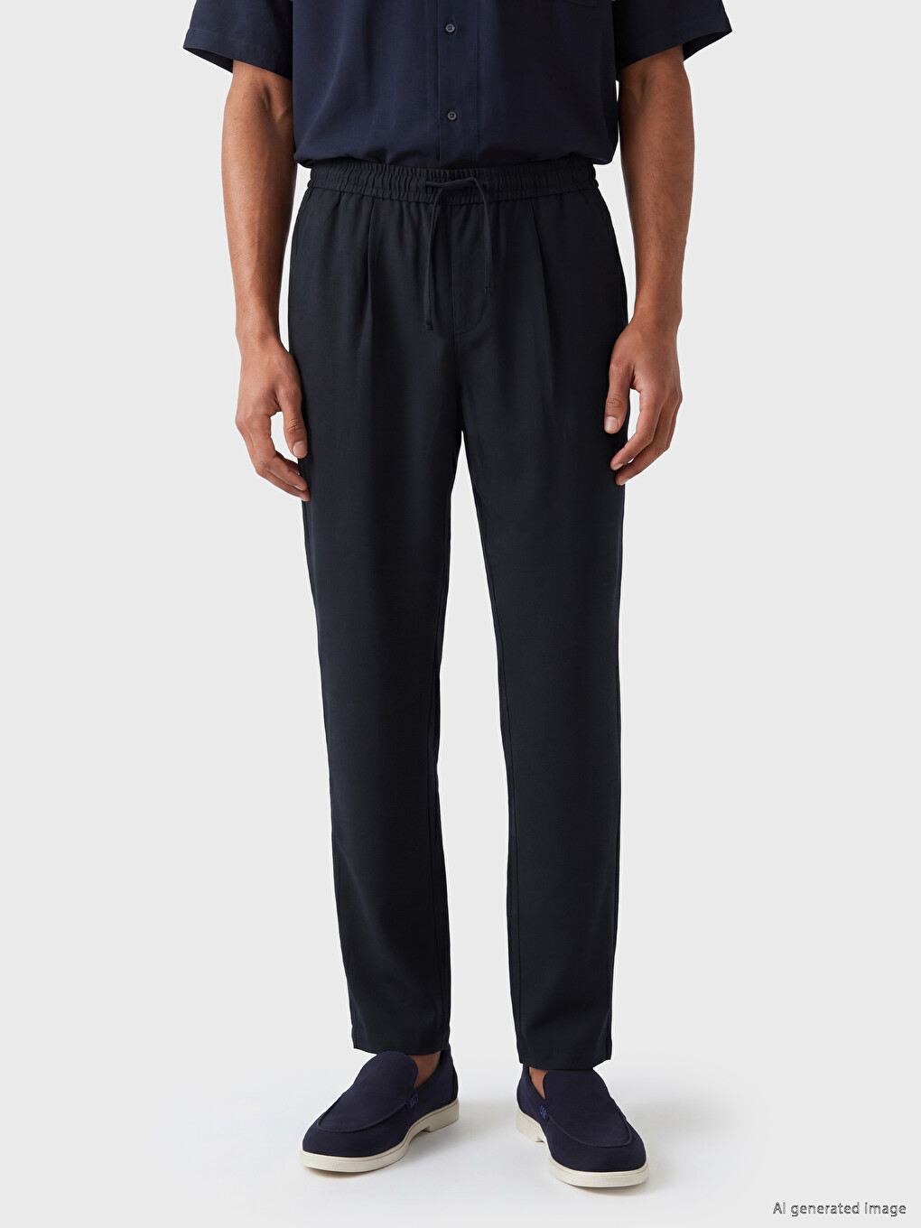 Lacivert Regular Fit Erkek Pantolon-2