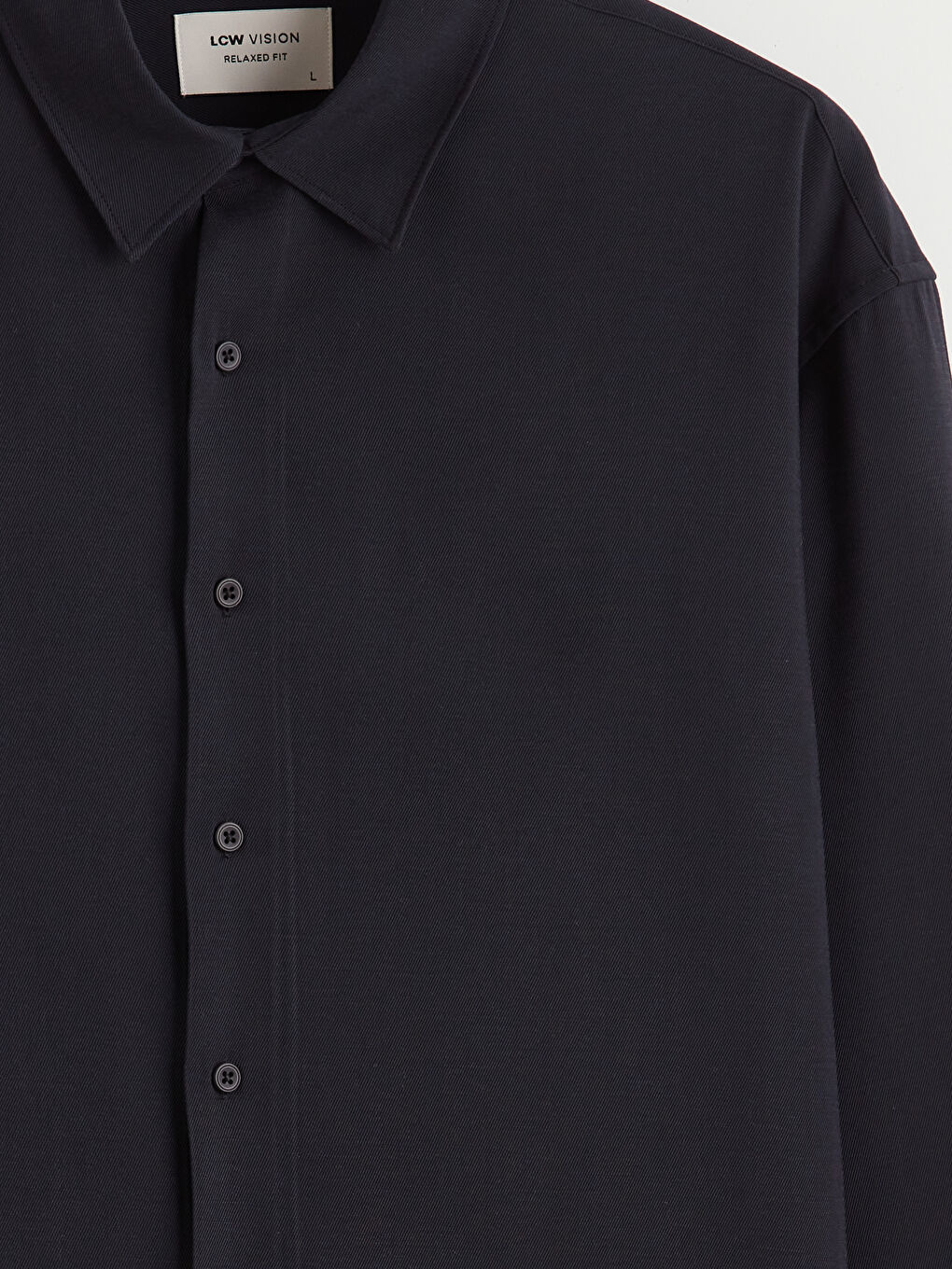 Lacivert Regular Fit Armürlü Erkek Gömlek-5