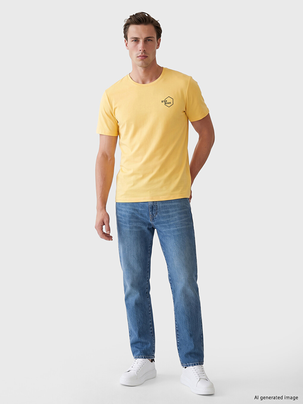 Мъжка Тениска С Обло Деколте-1