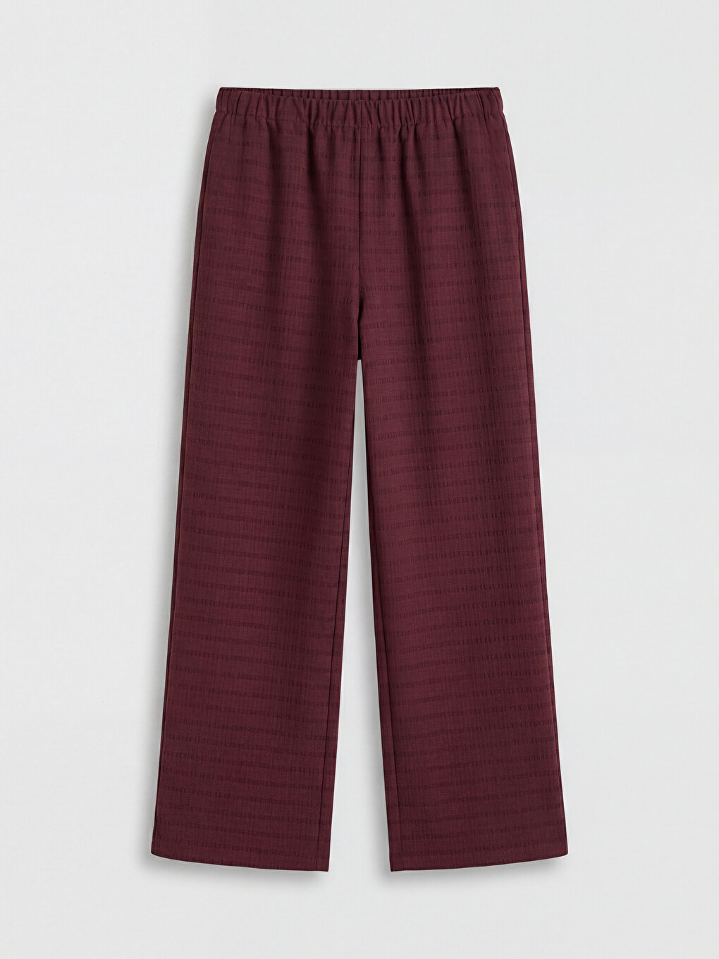 Elastic Waist Dobby Fabric Women's Trousers-4