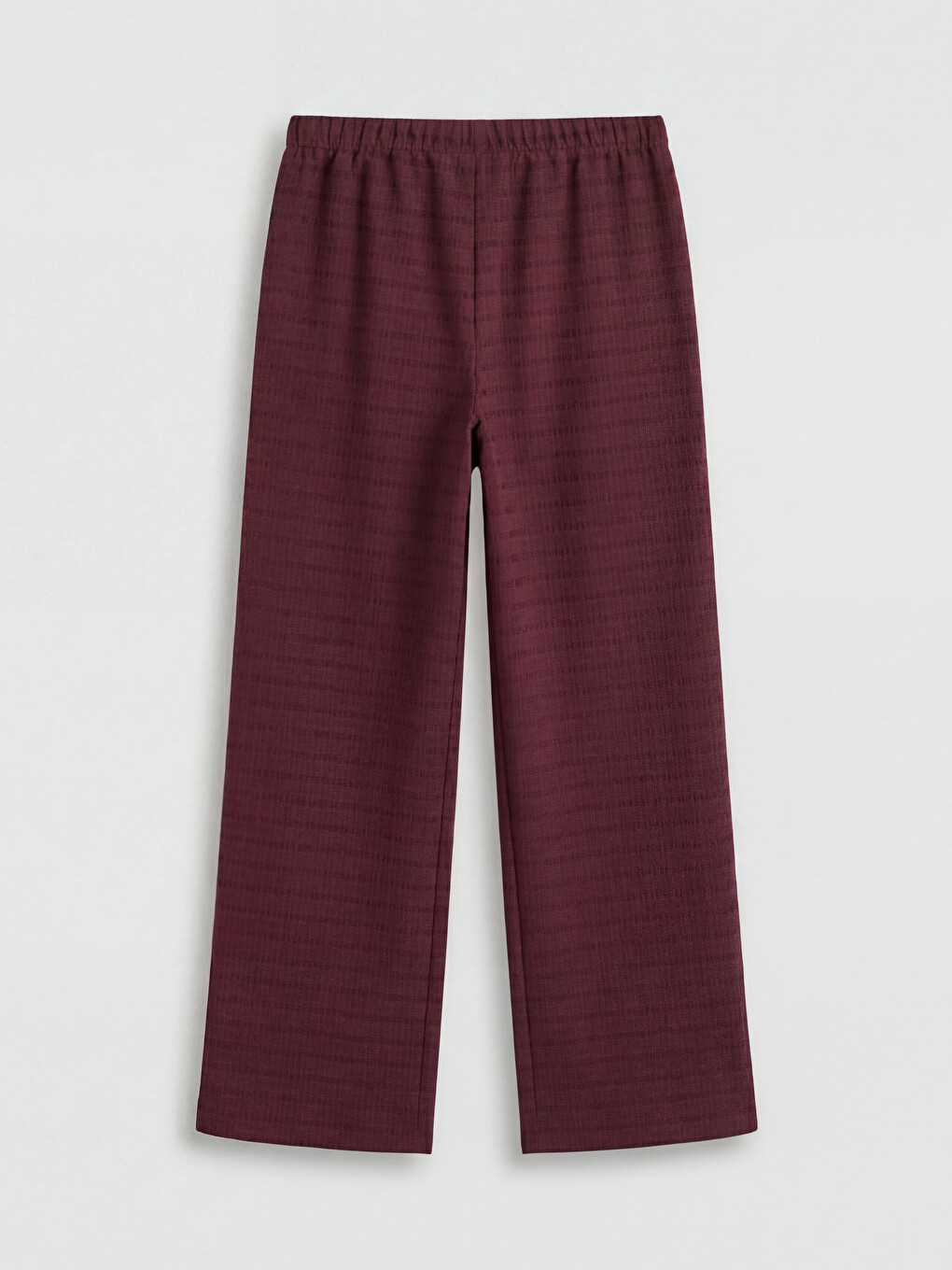 Elastic Waist Dobby Fabric Women's Trousers-5
