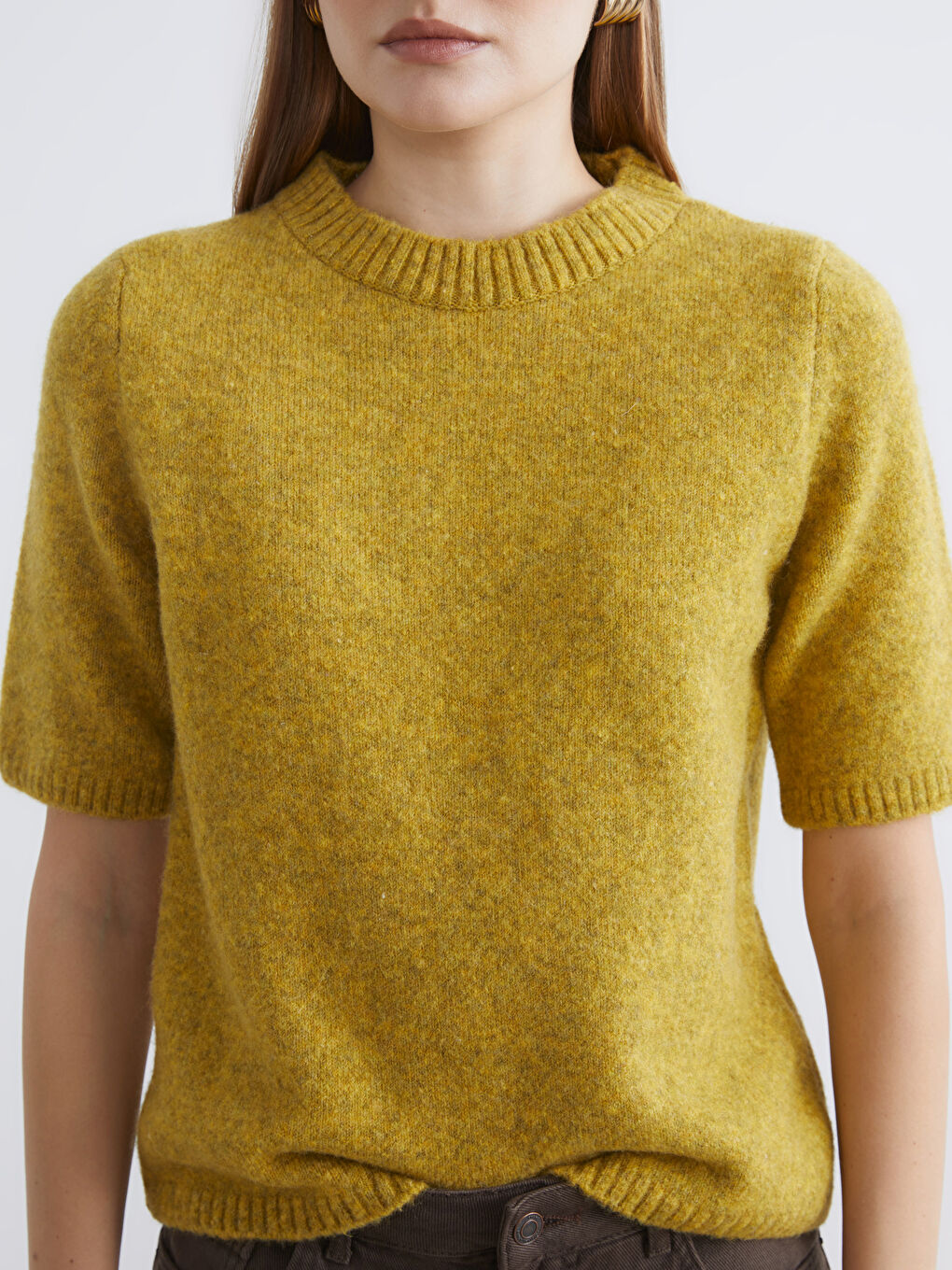 Yeşil Regular Fit Kadın Triko Kazak-2