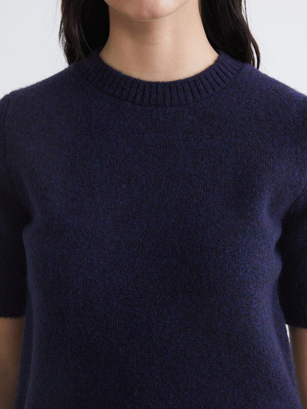 Жена Морско-Синьо Пуловер -2