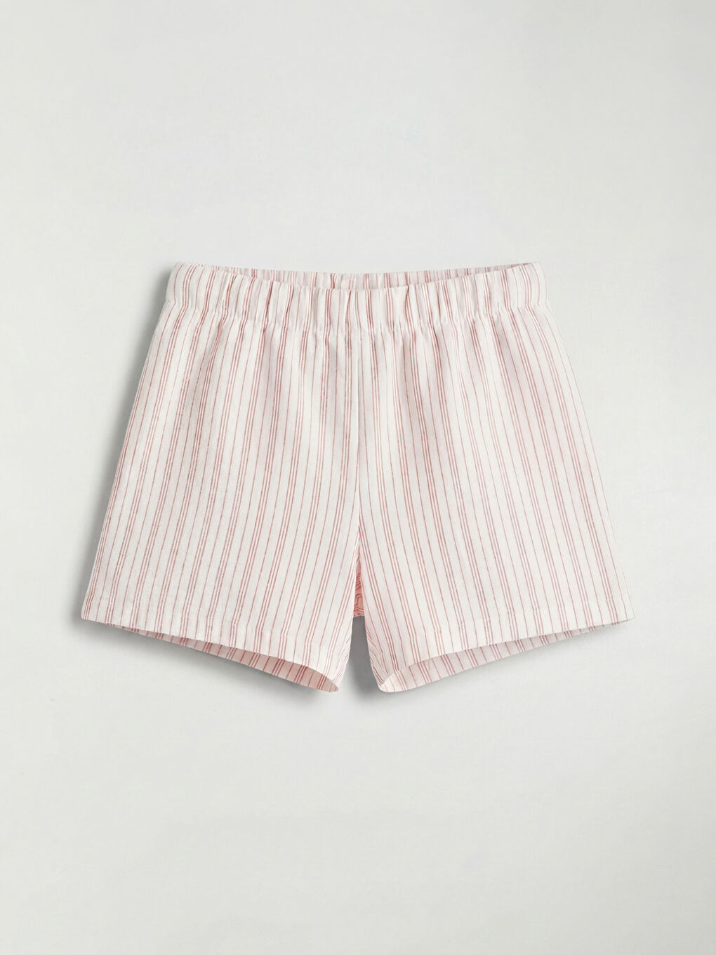 Crew Neck Striped Girls' Blouse And Shorts-3
