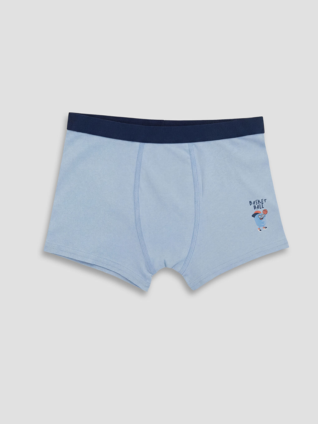 Mavi Baskılı Erkek Çocuk Boxer
