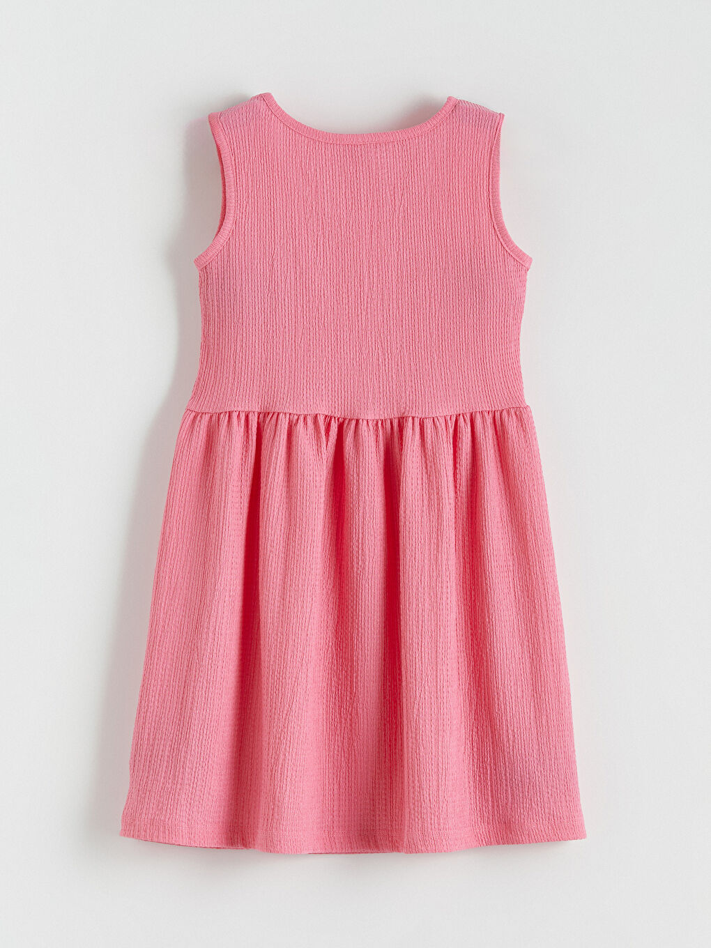 Pembe Bisiklet Yaka Kız Çocuk Elbise-2