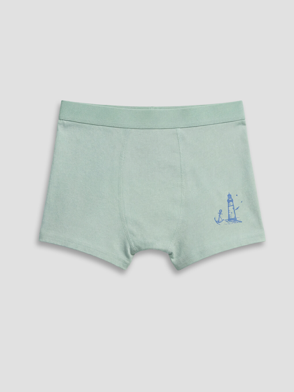 Yeşil Erkek Çocuk Baskılı Boxer