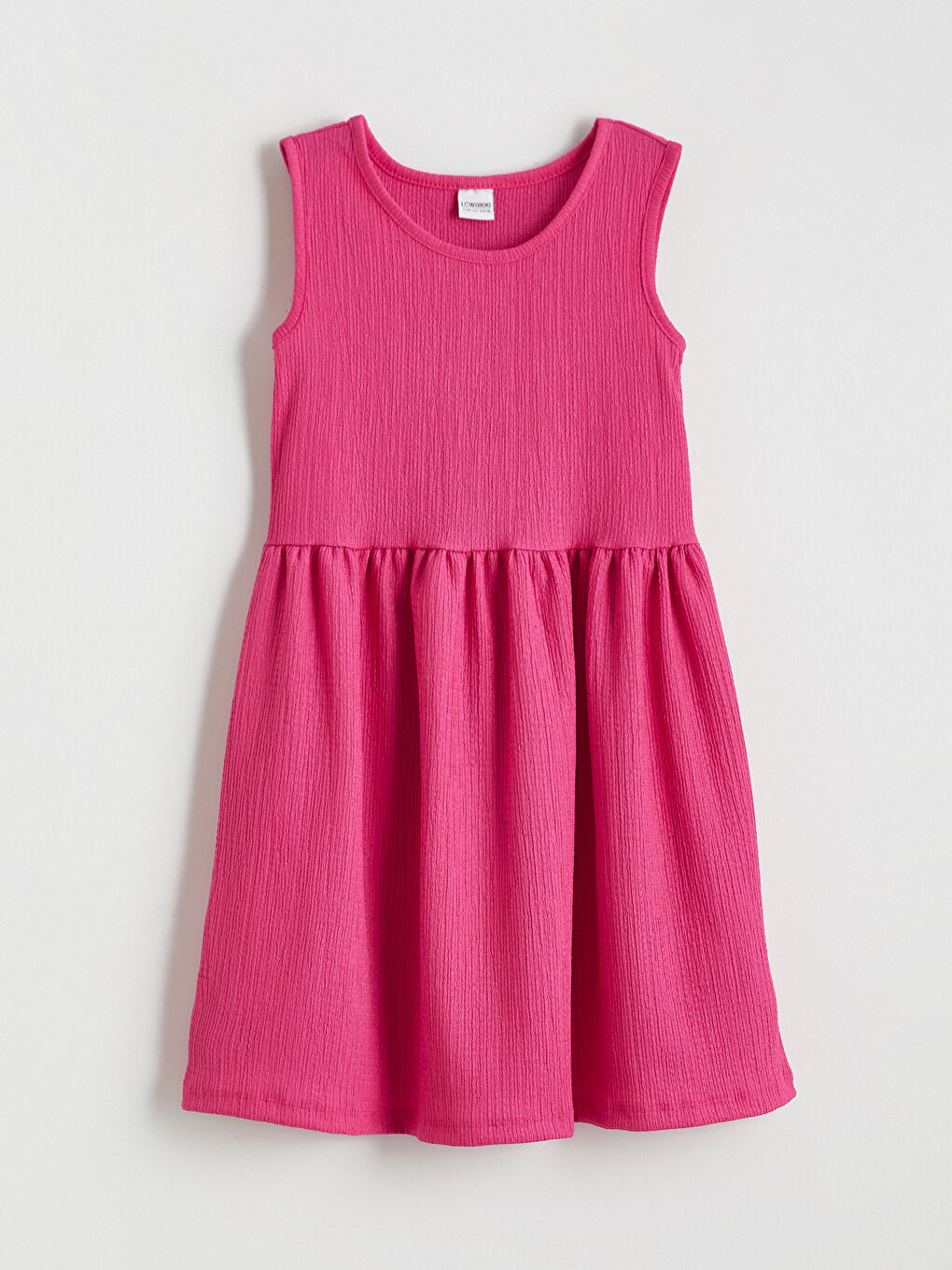 Pembe Bisiklet Yaka Kız Çocuk Elbise