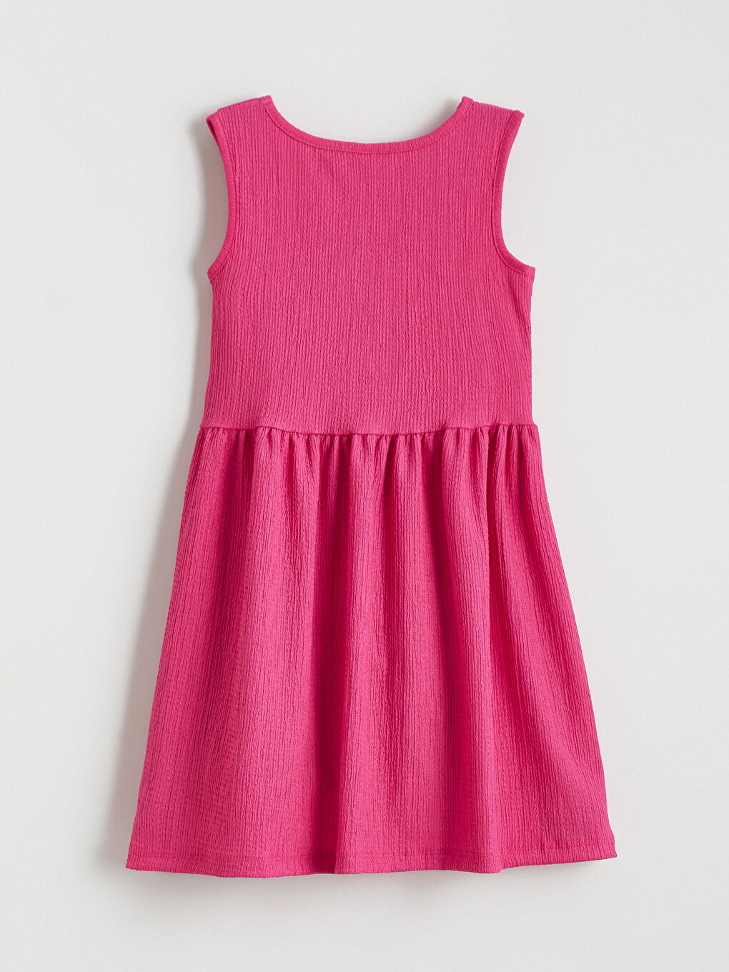 Pembe Bisiklet Yaka Kız Çocuk Elbise-2